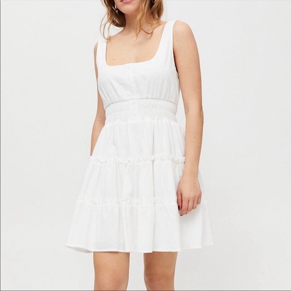 Urban Outfitters Dresses & Skirts - Urban Outfitters Heather Tiered Ruffle Mini Dress Sleeveless Medium Cotton